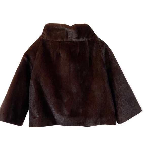HELEN WANG | faux fur short jacket brown - Picture 2 of 8